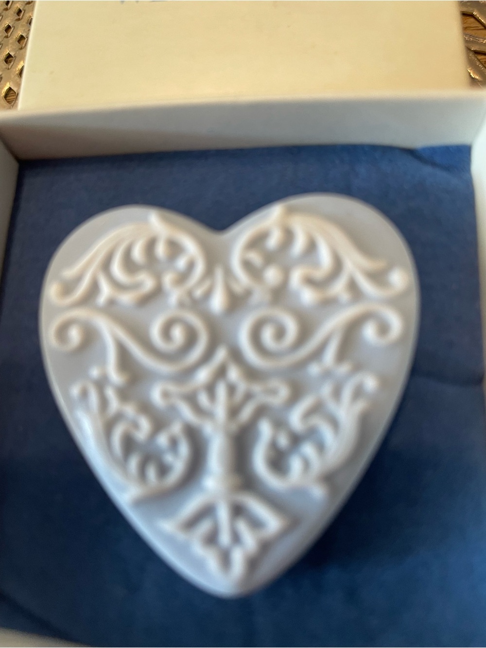 Vintage Wedgwood Jasper Heart Pin